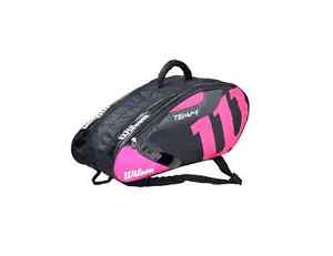 2016 Wilson Tennis Racket Bag Team J 6PACK Black / Pink WRZ641606 NIB F/S Japan