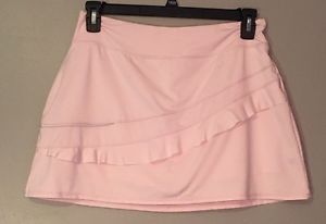 Kyodan Athletic Skirt Skort Tennis Golf Pale Pink Ruffle Above The Knee Size L