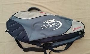 WILSON US OPEN TENNIS  BAG CASE BLUE MULTIPLE RACQUETS BACKPACK SHOULDER STRAP