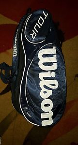 WILSON Tour 15 Pack Tennis Bag Blue and white