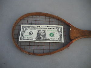 Vintage Antique Wooden Tennis Racquet Badminton