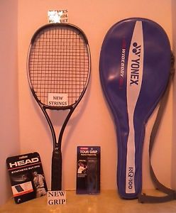 Yonex RQ 100 Widebody Tennis Racquet Racket 4 5/8 - NEW STRINGS + GRIP