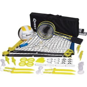 Quest Rec Level Badminton Volleyball Combo Set