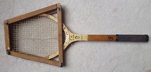 OLD VINTAGE TENNIS RACKET WITH FRAME SPALDING PANCHO GONZALES  MUST SEE!