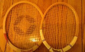 2 Vintage Wooden Racquets Spalding Challenge  Cup Pro/Dunlop Maxply Junior