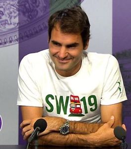 NEW Nike Roger Federer RF White WIMBLEDON EMOJI Tennis T-Shirt