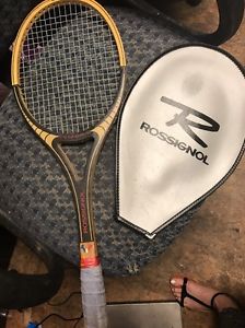 Vintage Used Old Wood Wooden Rossignol USA C-12 Graphite Tennis Racket Racquet