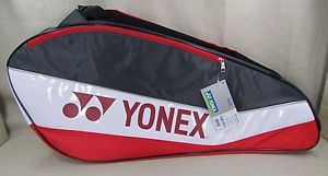 YONEX Club Series 6 Pack Racquet Racket Tennis Bag Gray, Red NEW NWT