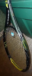 WILSON K FACTOR [k] PRO OPEN 100 MIDPLUS STRUNG TENNIS RACQUET 4-3/8
