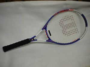 WILSON TIE BREAKER TENNIS RACQUET POWER BRIDGE  TITANIUM 4 3/8 GRIP  VERY NICE