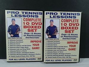 New Tennis Lesson by James Jensen, 9 dvd  Free Shipping