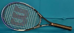 27" WILSON IMPACT POWER BRIDGE TITANIUM VOLCANIC TENNIS RACQUET, 4 1/4'' GRIP