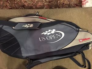 Wilson US Open Tennis Bag Handle Backpack And Strap 2 Racquet Slots Side Pouch