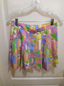 Women's Size 10 Tail Multicolor Knife-Pleat Tennis Skirt Waist 13.5 inches 8-10