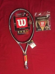 Unused Wilson Hammer 4.4 OS 110 Stretch 4 1/2 grip Tennis Racquet Please Read !!