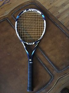 Wilson Juice 100S Spin Effect Tennis Racquet -4 3/8 strung w Luxilon  16x15