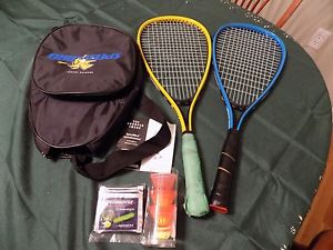 ❤️2 Sharper Image SPEEDMINTON Rackets Racquet Badminton SPEED BIRD SPEEDBIRD bag