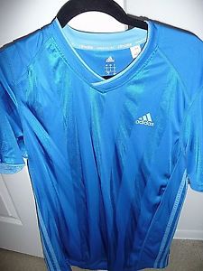 ADIDAS MEN'S TENNIS SHIRT BLUE SIZE L