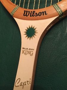 Vintage 1971 Wilson Billie Jean King Capri wooden racquet In Excellent Condition