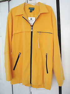 WIMBLEDON *NEW* LIFESTYLES Velour Jacket- Large= 46" Chest GOLD *NWT NORDSTROM