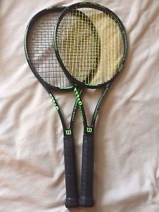 Two (2x) Wilson 98 Blade 18x20 4 1/8 tennis racquets