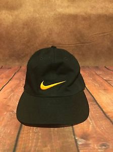 Nike Featherlight Cap Tennis Hat Adult Strapback Running / Black And Orange VTG