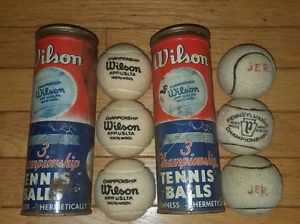 Vintage Wilson Championship Tennis Balls Tin Can Advertising 1950s