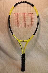 Wilson Titanium 3 Tennis Racquet - Soft Shock - Yellow & Black USED