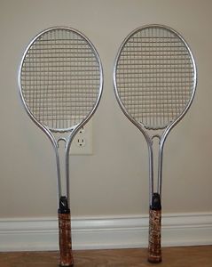 2 Vintage Rawlings John Newcombe 'Special' Aluminum Tennis Rackets