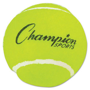 Tennis Balls, 2 1/2" Diameter, Rubber, Yellow, 3/pack