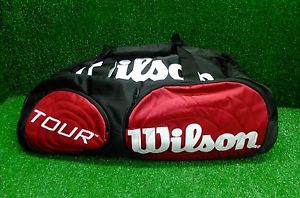 Wilson Tour Tennis Racquet Bag (red/black/white) 6-8 Racquets Free Ship!