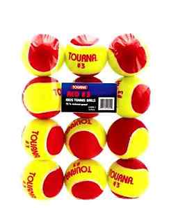 Tourna Low Compression Quickstart Tennis Balls for 36Feet Court Pack of 12 Pcs