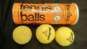 1960's MacGregor Heavy Duty Tennis Balls Can vintage Nylon Wool 70s Tournament