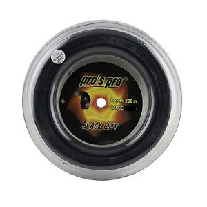 Pro's Pro BlackOut Tennis String - 200m - Black Out - 1.28mm (660ft)