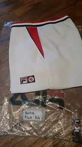 FILA BJ BORG TENNIS RARE DEADSTOCK NEW NOS 80s WHITE SIZE SHORTS