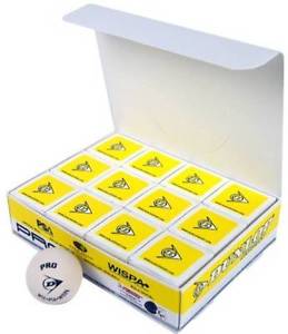 Dunlop Sports Glass Court Squash Ball- Size:5,Diameter: 6.86 cm (Pack of 12)