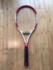 Wilson Six One 95 BLX 4-1/2  grip Tennis Raquet strung  Great Cond