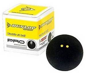 Dunlop Double Dot Squash Ball Squash Ball - Size:40,Diameter:40 mm  (Pack of 4)