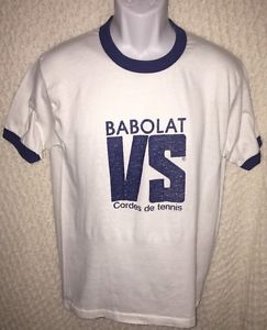 1980’s Vintage Babolat VS Tennis ringer t-shirt size adult Medium
