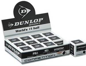 Dunlop Single Dot Squash Ball Squash Ball - Size:40,Diameter:40 mm (Pack of 12)