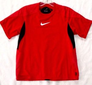 Tennis Shirt Nike Size Junior S(US 8) Red/Black DRI-FIT