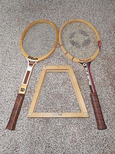 Jimmy Connors Wilson Capri and Spalding Challenge Cup Pro Wood Tennis Rackets