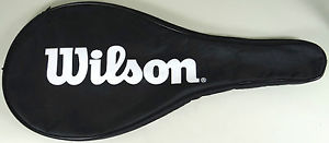 WILSON TENNIS RACQUET Bag Case Soft Side Black Canvas Zipper 29.5" x 13.5" Minty