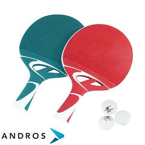 CORNILLEAU TACTEO Pack DUO - 2 Raquettes + 3 Balles ping pong
