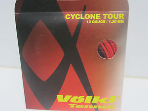 **NEW**  LOT OF 3 SETS VOLKL CYCLONE TOUR 18 (1.20) RED POLYESTER TENNIS STRING