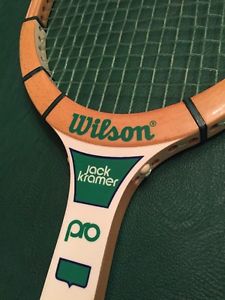 New NOS Wilson Jack Kramer Pro, Vintage Wooden Racquet & Book: THE GAME