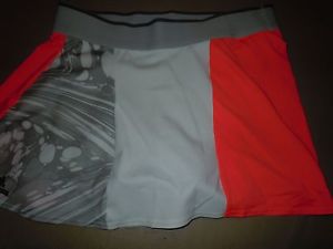 adidas x Stella McCartney - Tennis Skort (Large / Long) Red / White-Grey AP4845