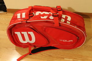 Wilson Tour V Red 15 Pack Bag Msrp $125