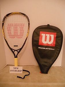 Wilson XCalibur Racquetball Racquet - EUC - 22" of Crushing Power!-NEW OVERGRIP