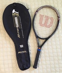 WILSON HYPER CARBON 3.3 OS 115SQ" GRAPHITE TENNIS RACKET W/CASE NEW 4 1/8 GRIP